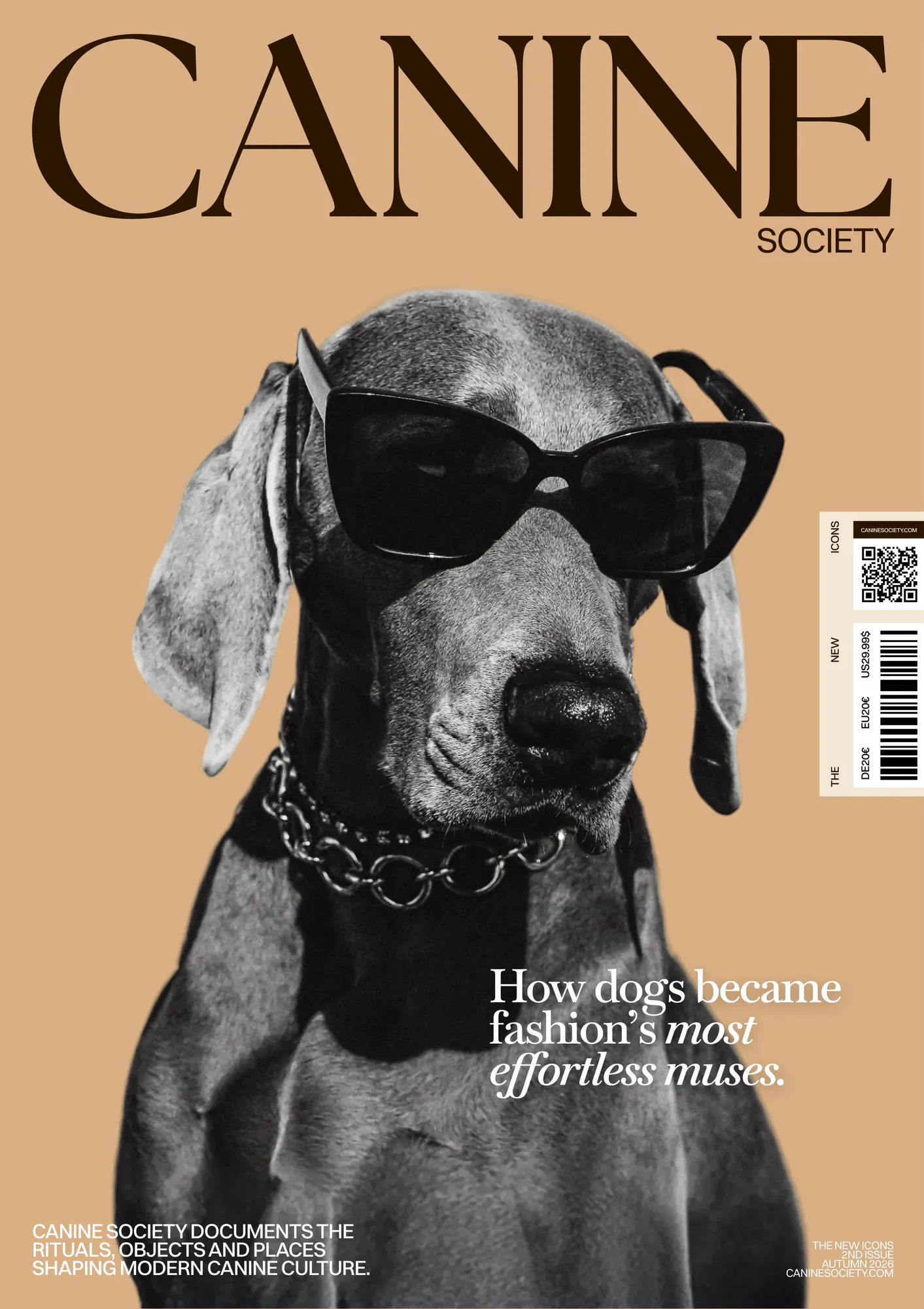 Canine Society, The Icon Edition, Issue 01. Magazine cover.
